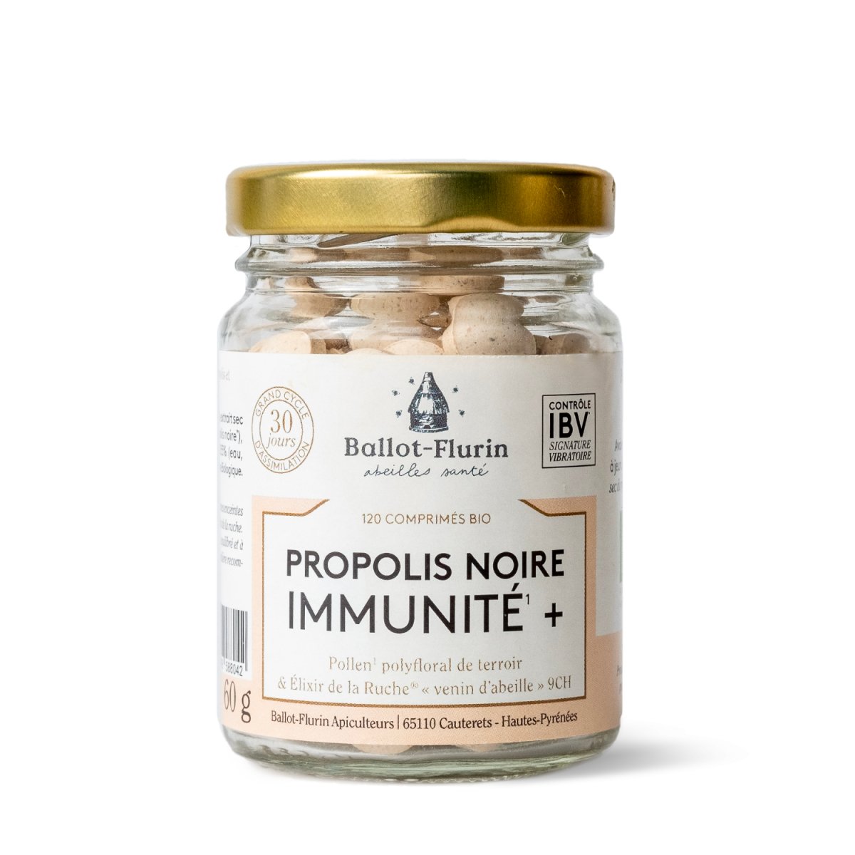 120 Comprimés Immunité à la Propolis noire - goobio-and-zen