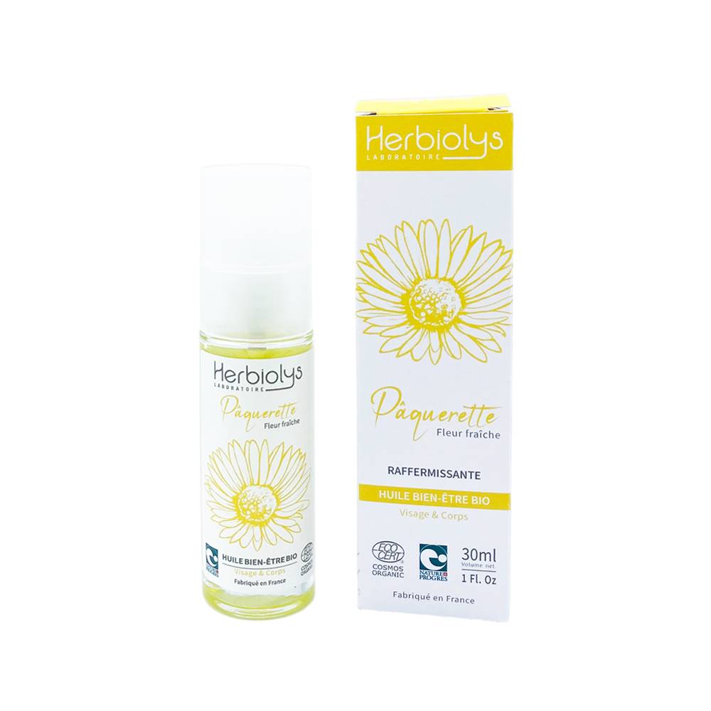 Huile bien-être Pâquerette Bio - Bellis perennis - 30 ml ou 100 ml - goobio-and-zen