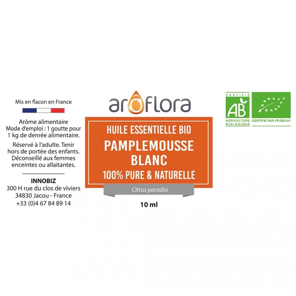 Huile Essentielle : Pamplemousse Blanc 10 ml - goobio-and-zen