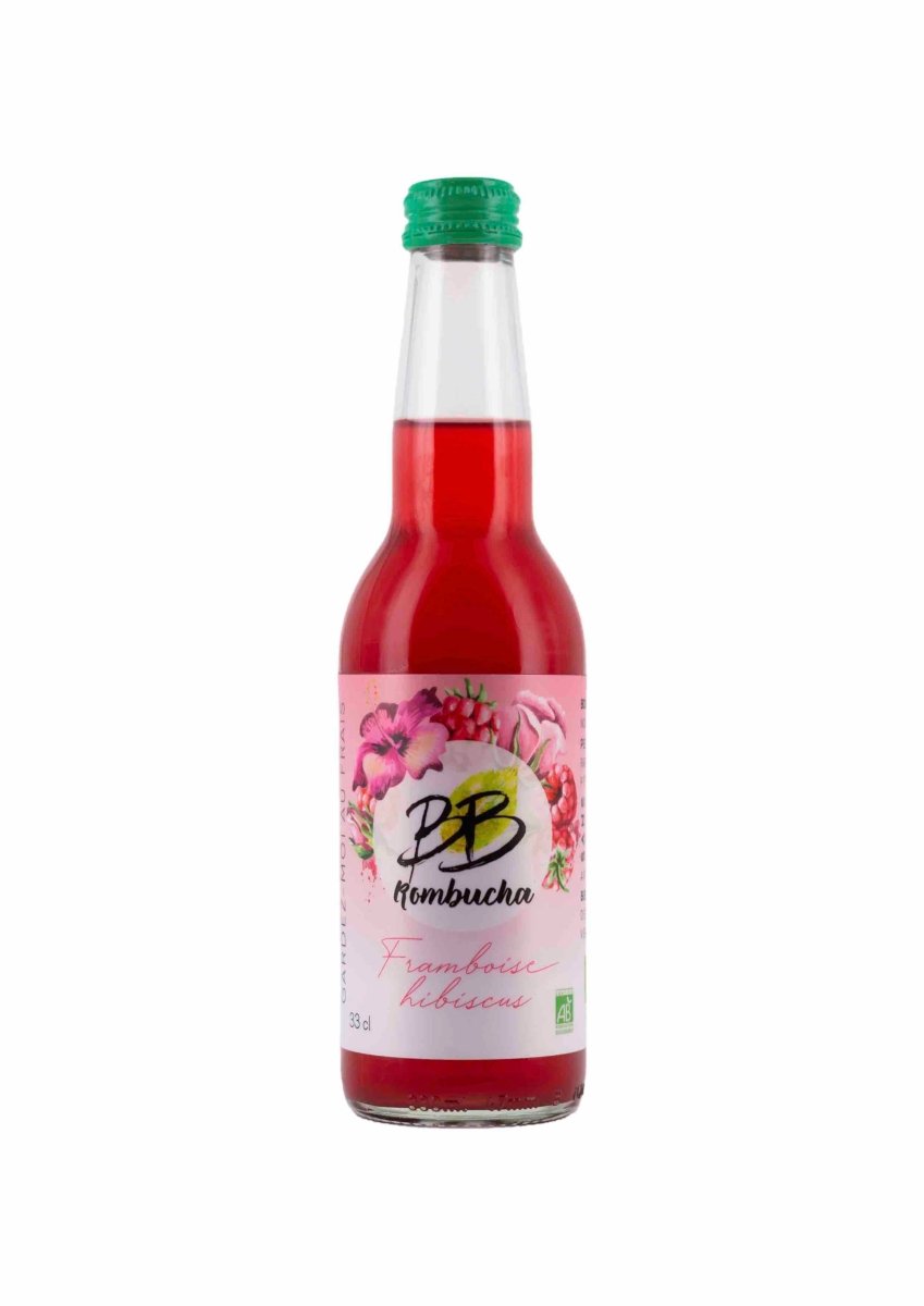 Kombucha : Framboise & Hibiscus 33 cl - goobio-and-zen