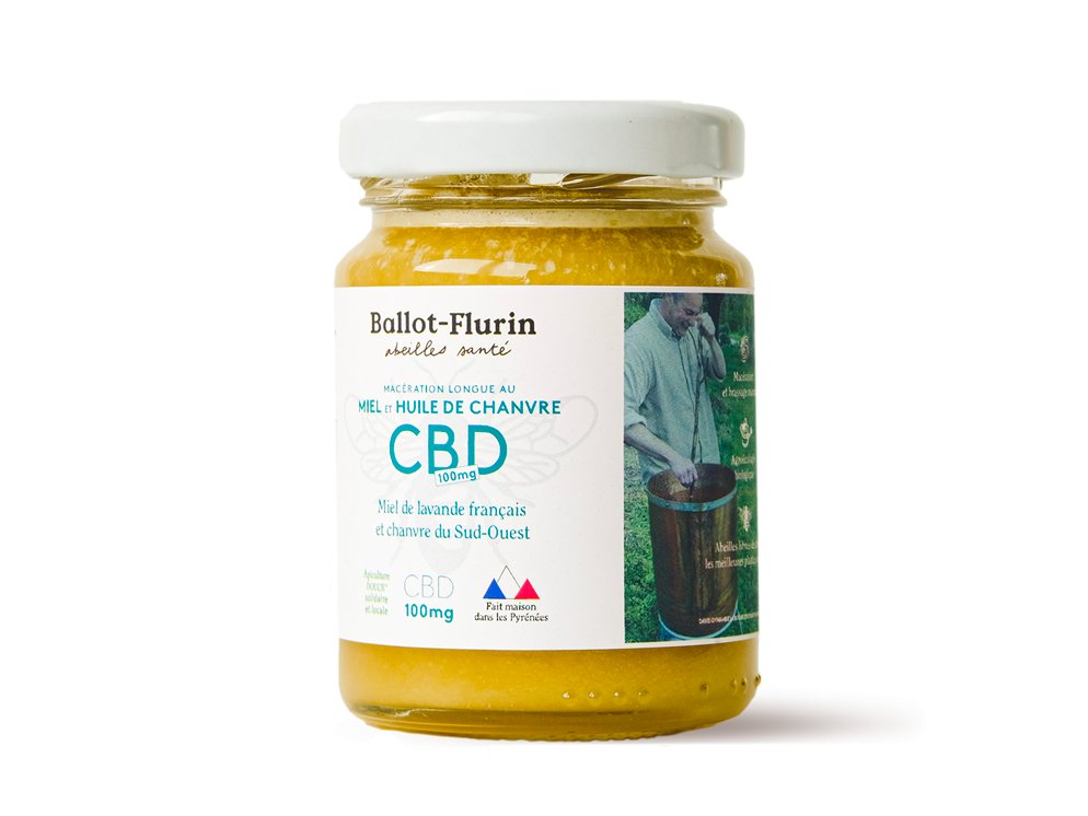Miels Santé exclusivités Ballot-Flurin - 125 g : Miel BIO et huile de chanvre CBD - NOUVEAUTE - goobio-and-zen