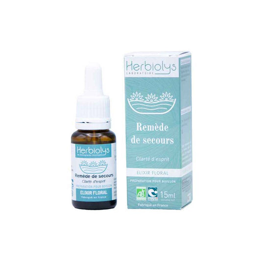 Remède de secours - Rescue remedy - Fleurs Dr Bach Bio 15 ml - goobio-and-zen