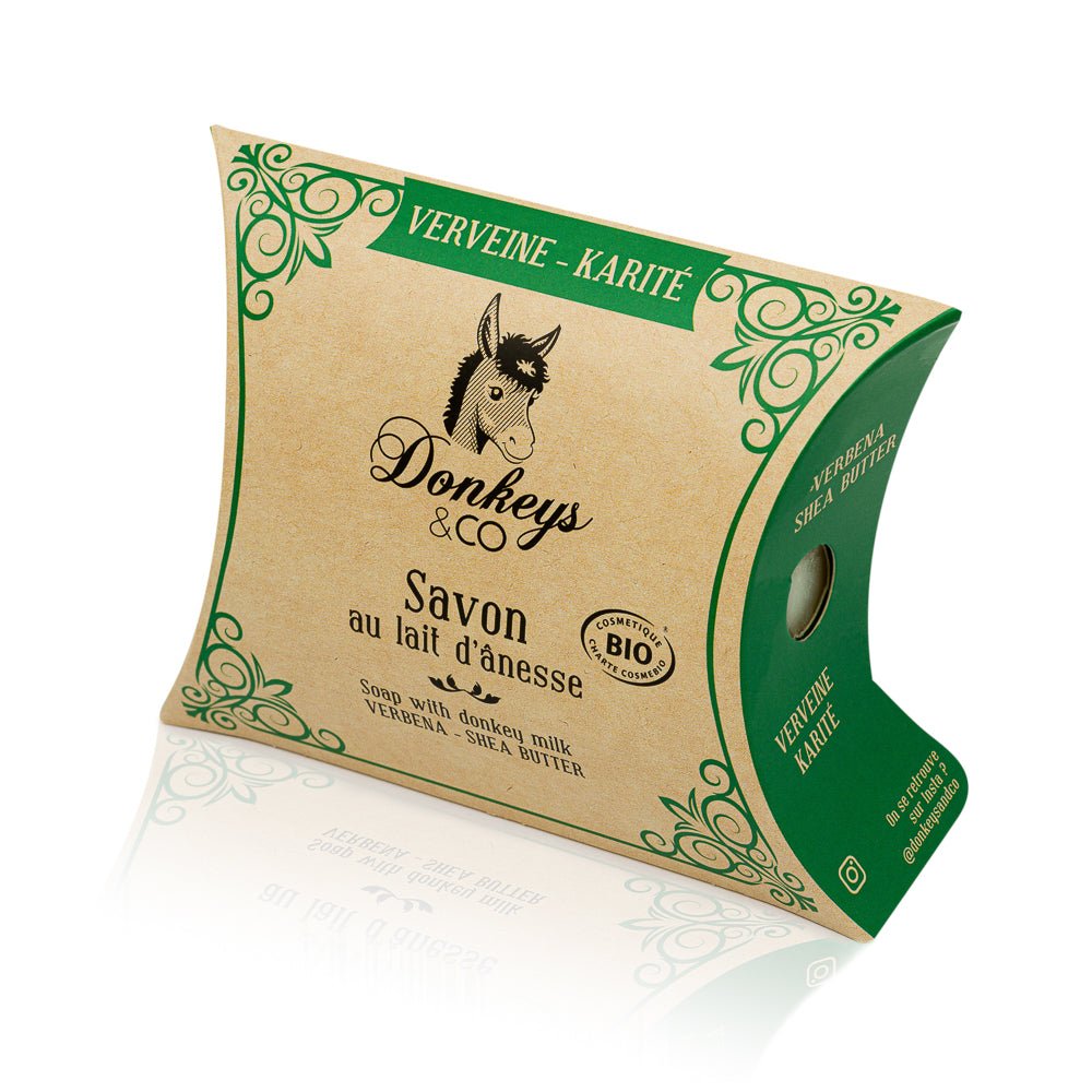 Savon au Lait d'Ânesse - Verveine & Karité - 100 g - goobio-and-zen