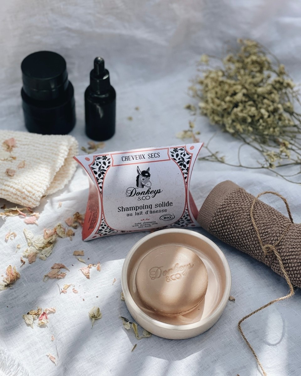 Shampoing solide au lait d'ânesse - Cheveux secs - 75 g - goobio-and-zen