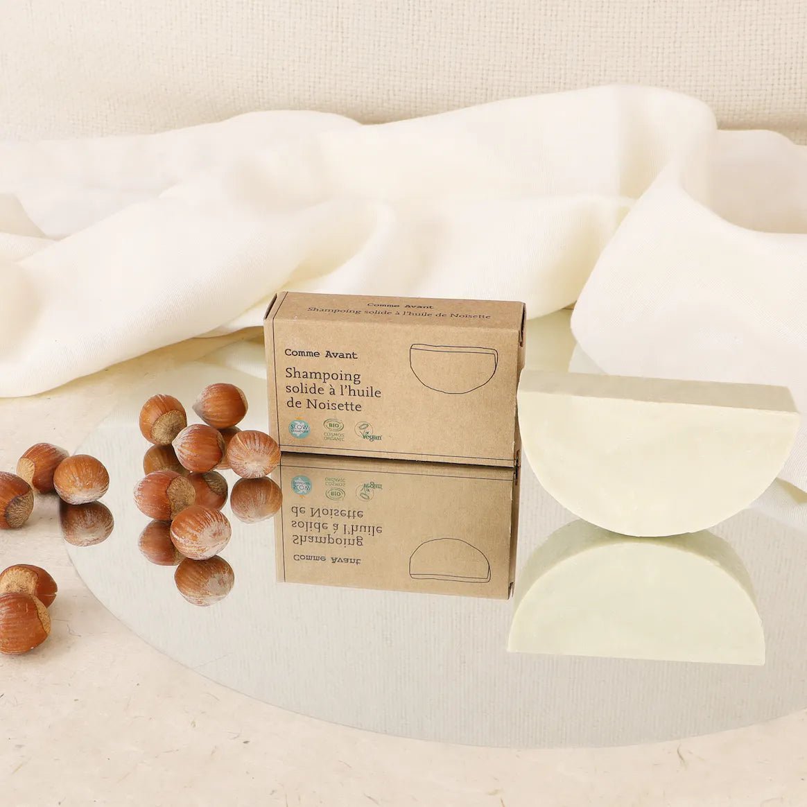 Shampoing Solide Naturel à l'Huile de Noisette - Cheveux NORMAUX - 70 g - goobio-and-zen