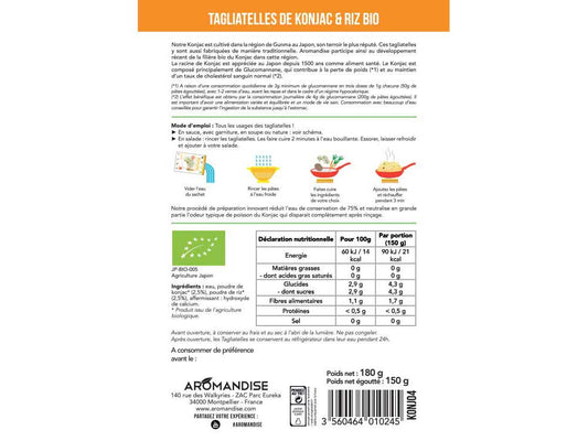 Tagliatelles de Konjac et riz - 150 g - goobio-and-zen