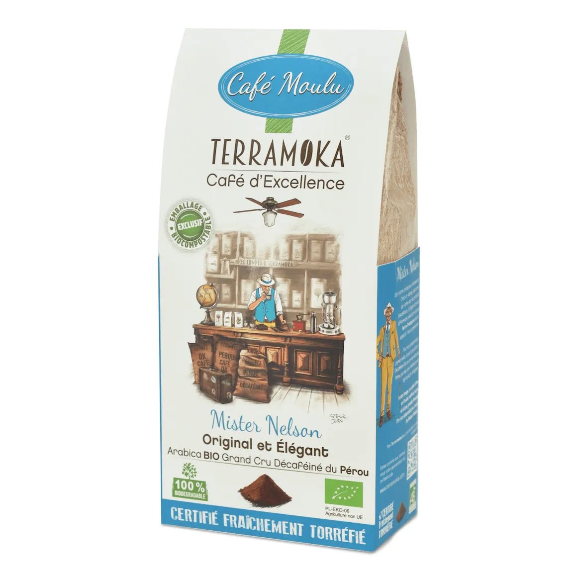 TERRAMOKA Café BIO moulu 250 g - Nelson - goobio-and-zen