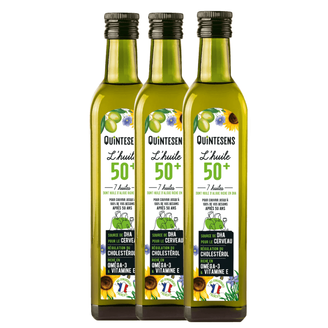 Huile Santé 50 ans et plus - 0,50L ou 3*0,50L - goobio - and - zen