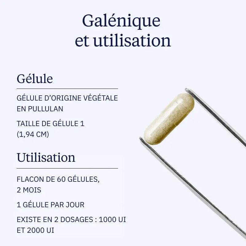 Vitamine D3 végétale - 60 gélules