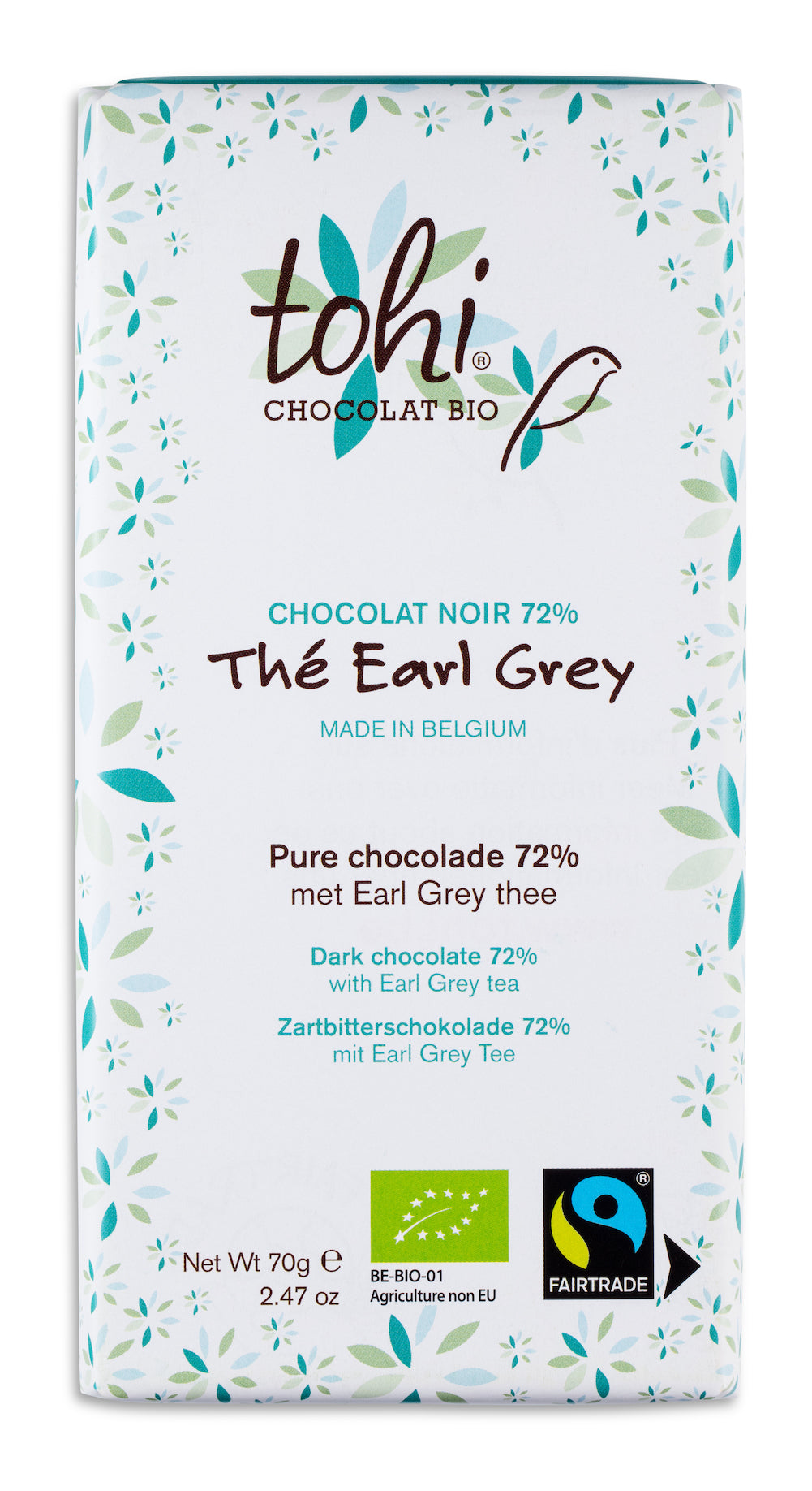 Chocolat - 72% au thé  Earl Grey
