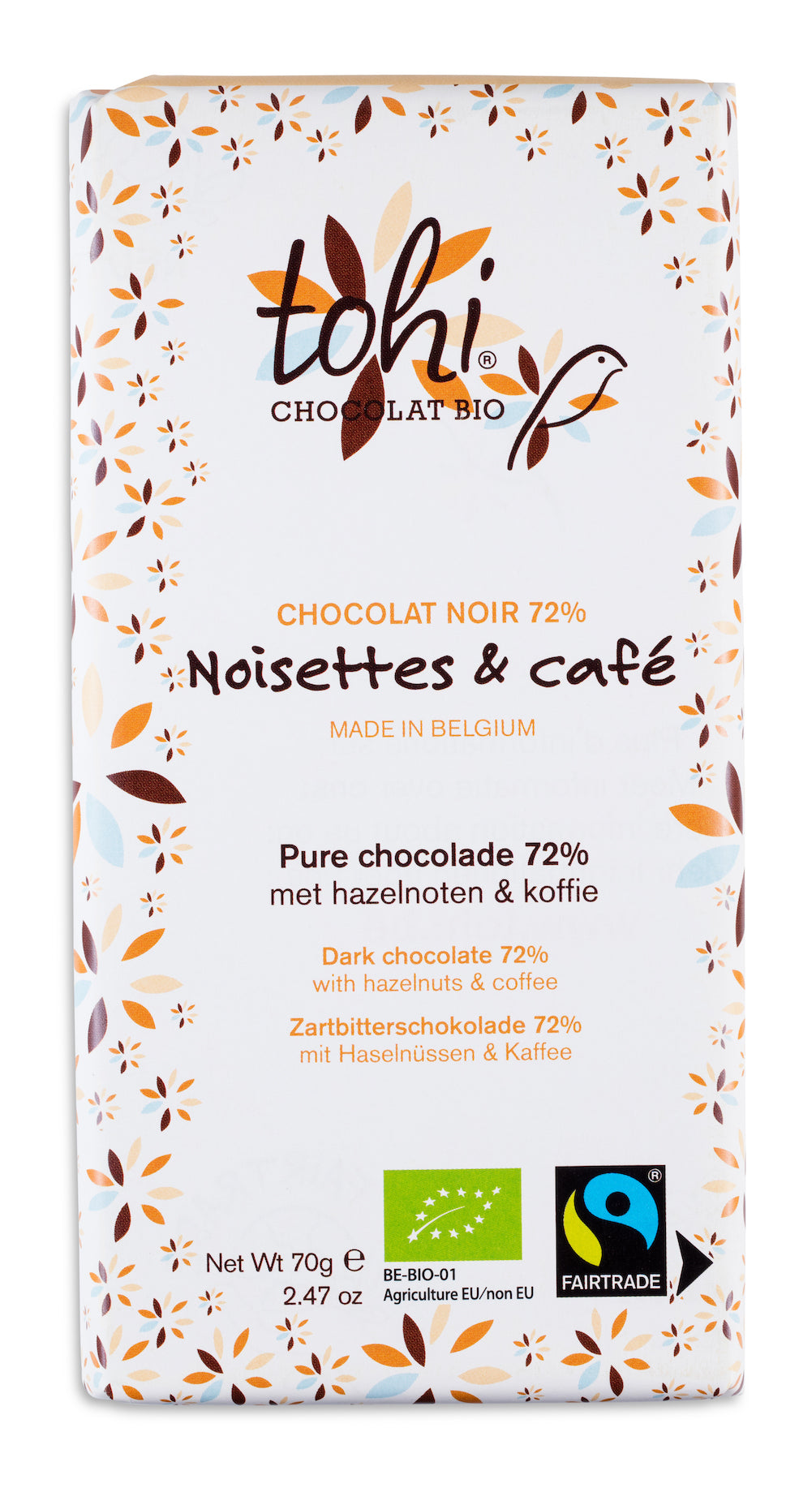 Chocolat - 72% Cacao Noisettes et Café