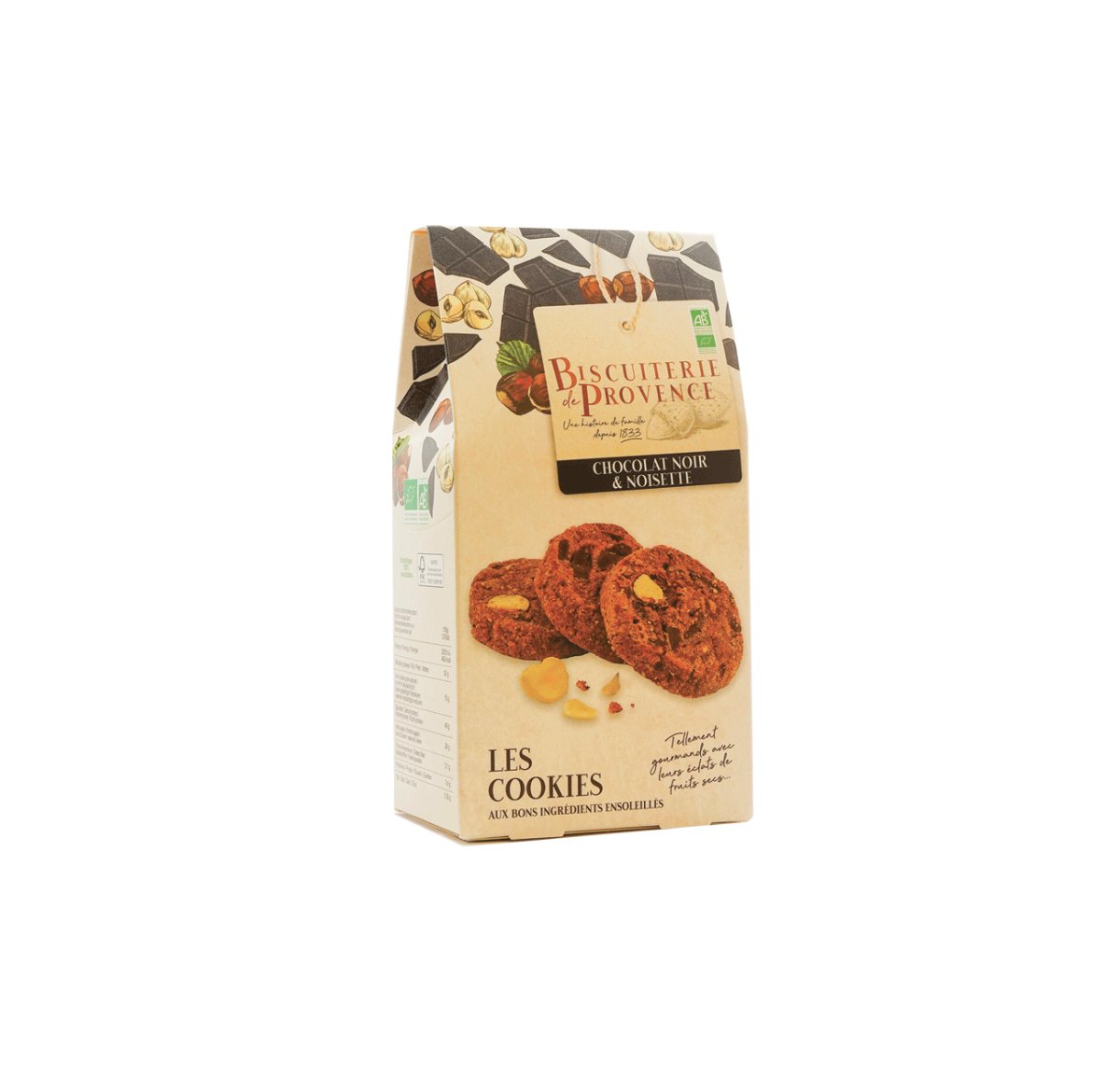 Cookies: Chocolats & Noisettes & Fleur de sel de Camargue 120 g - goobio-and-zen