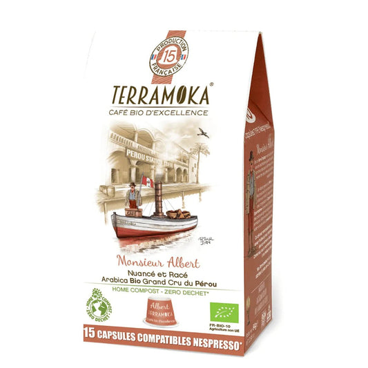 TERRAMOKA 15 ou 60 capsules - Compatibles Nespresso - Albert - goobio-and-zen