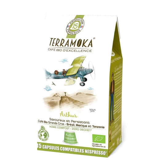 TERRAMOKA 15 ou 60 capsules - Compatibles Nespresso - Arthur - goobio-and-zen