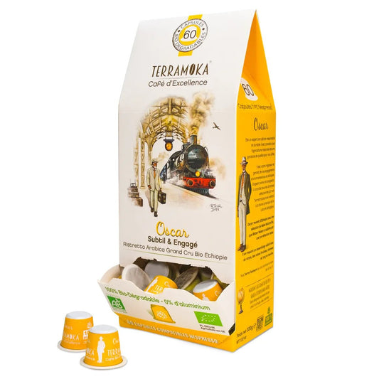 TERRAMOKA 15 ou 60 capsules - Compatibles Nespresso - Oscar - goobio-and-zen