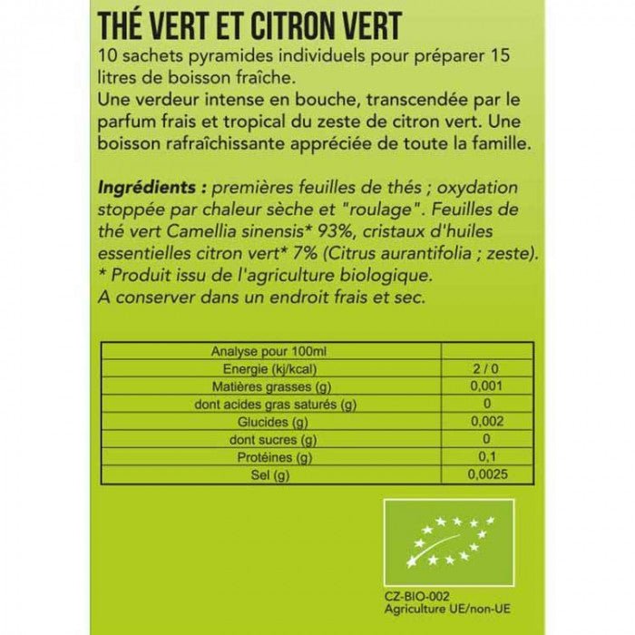 Thé Glacé - Thé Vert & Citron vert - 10 sachets - goobio-and-zen
